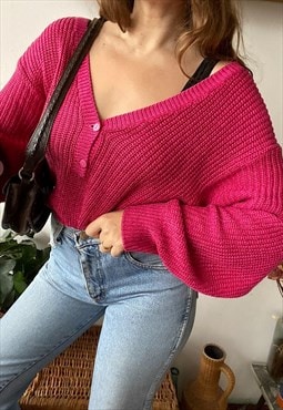 Vintage 80s BETTY BARCLAY Chunky ribbed knit jumper sweater