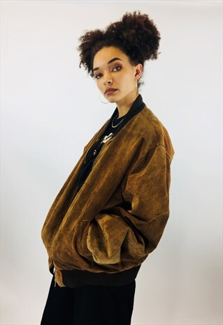 VINTAGE SUEDE BOMBER JACKET