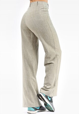 VINTAGE BELL BOTTOM PANTS LINEN LIKE
