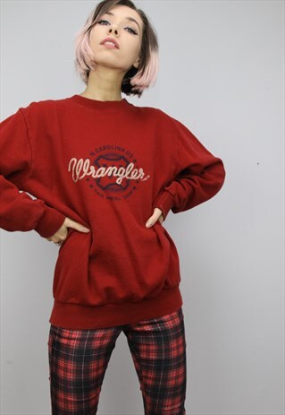 VINTAGE 90S OVERSIZED WRANGLER SWEATER SWEATSHIRT TOP