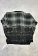 VINTAGE KNITTED JUMPER ABSTRACT PATTERNED GRANDAD SWEATER