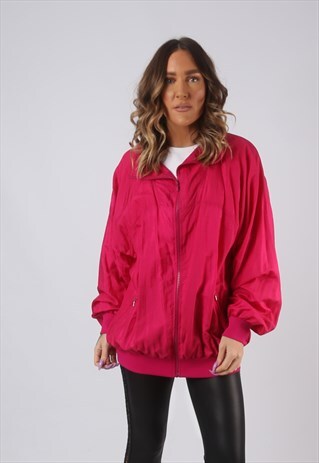 SHELL BOMBER JACKET OVERSIZED PLAIN UK 16 - 18 (GK3U)