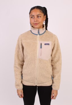 Women's Vintage Patagonia Beige Teddy Bear Fleece Jacket