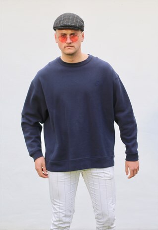 CHAMPION USA MINIMALIST NAVY BLUE SWEATSHIRT