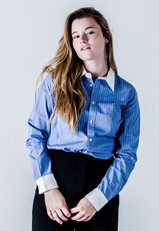 VINTAGE 90S RALPH LAUREN SHIRT IN BLUE