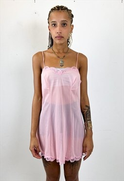 Vintage 70s pink short dressing gown 