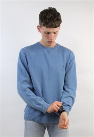 VINTAGE TOMMY HILFIGER BLUE JUMPER