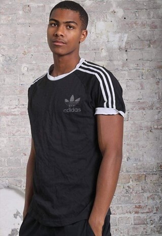 VINTAGE ADIDAS LOGO T-SHIRT BLACK