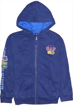 Vintage 90's Gap Hoodie Bears Athletics Full Zip Upm Blue