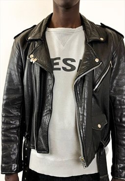 Vintage 90s biker leather  jacket 