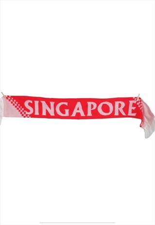 VINTAGE SCARF 90S STREETWEAR SPORTS RED WHITE CHECKERED
