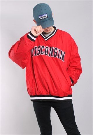 VINTAGE WISCONSIN WINDBREAKER SWEATSHIRT