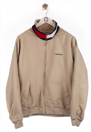 VINTAGE TOMMY HILFIGER TRANSITIONAL JACKET LOGO STICK BEIGE