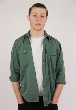 VINTAGE DENIM GREEN SHIRT
