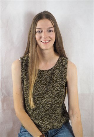 VINTAGE LEOPARD VEST TOP