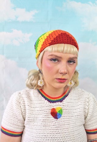 CROCHET RAINBOW PRIDE BERMUDA BANDANA