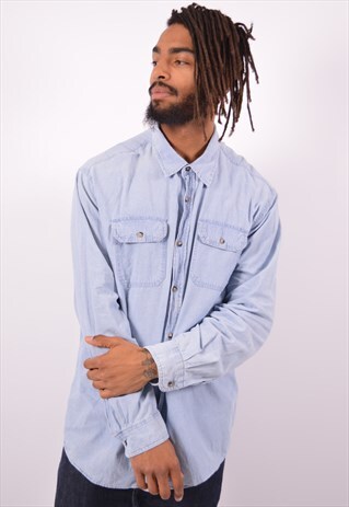 VINTAGE WRANGLER SHIRT BLUE