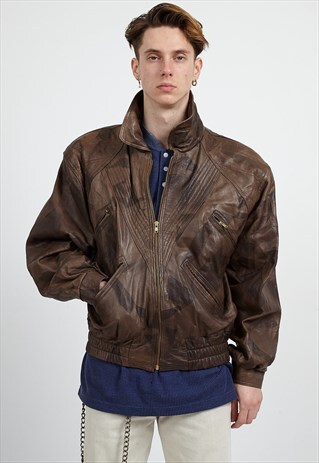 VINTAGE BROWN LEATHER JACKET