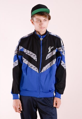 OLD SCHOOL, FUNNEL NECK COLLAR TRACKSUIT BY SALLER