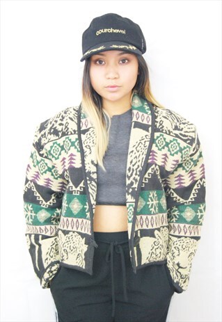 CRAZY WEAVE AZTEC JACKET (1990'S)
