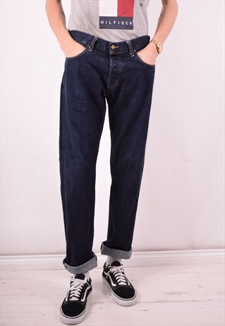 CARHARTT MENS VINTAGE JEANS W32 L32 BLUE 90S