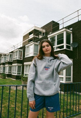 GREY HOODIE WITH EMBROIDERED DREAM SPORTS DESIGN