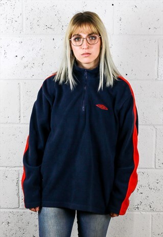 NAVY FLEECE WITH SIDE POCKETS