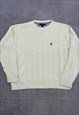 TOMMY HILFIGER KNITTED JUMPER CABLE KNIT PATTERNED SWEATER