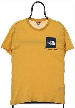 Vintage The North Face Logo Yellow TShirt Womens