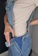 VINTAGE 90'S LIGHT BLUE STONEWASH DENIM DUNGAREES