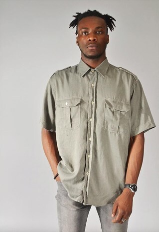 VINTAGE LEE SHORT-SLEEVED SHIRT CHARCOAL GREY