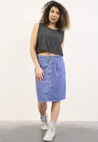 VINTAGE 1990S BLUE DENIM SKIRT