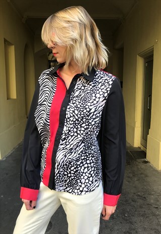 VINTAGE 80' RAINBOW CRAZY PATTERN UNISEX SHIRT