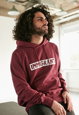 Burgundy raglan hoodie