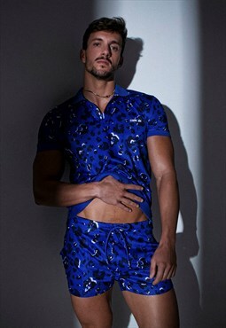 Vivid code 22 blue polo shirt