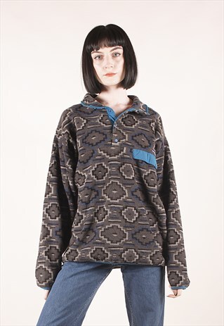 VINTAGE PATAGONIA SYNCHILLA CRAZY PRINT FLEECE /MM2222