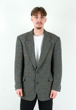 Blazer Uk 40 Us Jacket Wool Houndstooth Coat Suit Formal M
