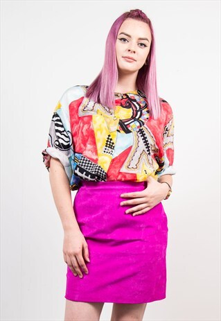 VINTAGE 90'S MULTICOLOURED PICASSO STYLE BLOUSE