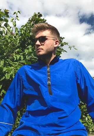 90'S RETRO BLUE FESTIVAL WINDBREAKER