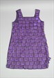 Vintage 00's Tassel Layer Dress in Purple