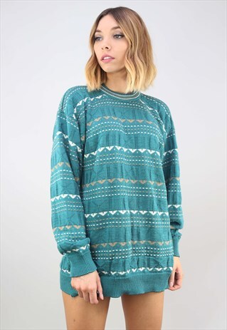 VINTAGE OVERSIZED PATTERNED JUMPER