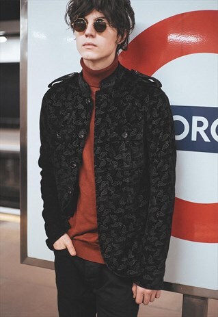 RETRO BLACK PAISLEY JACKET