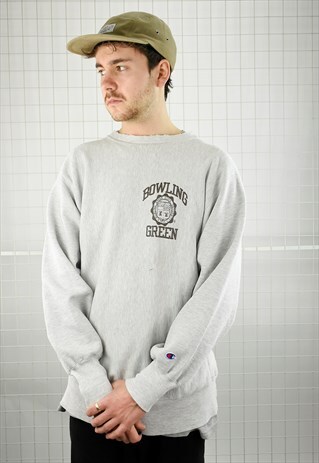 VINTAGE 90S CHAMPION BOWLING GREEN REVERSE WEAVE LONGLINE