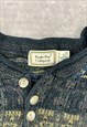 VINTAGE BUGLE BOY KNITTED JUMPER PATTERNED GRANDAD SWEATER