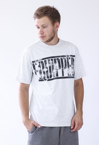 VINTAGE MENS ADIDAS EQUIPMENT BIG LOGO T-SHIRT