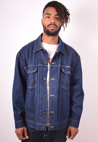 WRANGLER MENS VINTAGE DENIM JACKET XXXL BLUE 90S