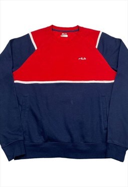 Fila Vintage Red & Navy Retro Sweatshirt