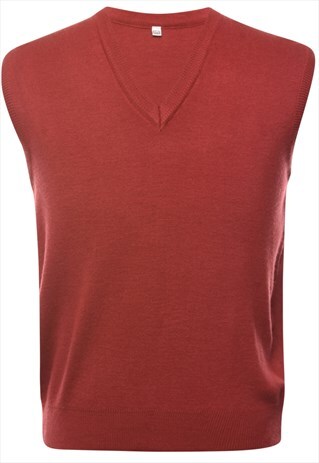 MAROON SWEATER VEST - M