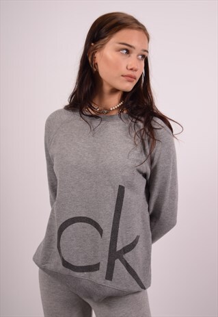 VINTAGE CALVIN KLEIN SWEATSHIRT JUMPER GREY