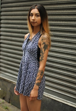 VINTAGE 80S FLORAL PLAYSUIT